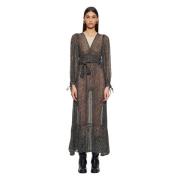 Antik Batik Maxi Klänning Gray, Dam