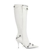 Balenciaga Cagole 90mm Knähöga Stövlar White, Dam