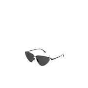 Balenciaga Cat Eyes Rimless Sungles Black, Dam