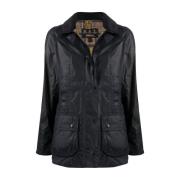 Barbour Beadnell Vaxjacka Blue, Dam