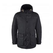 Barbour Modern passform vaxad bomullsparka Black, Herr