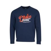 Barbour Motorcykel-inspirerad Sweatshirt Navy Blue, Herr