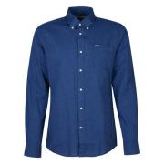 Barbour Avslappnad skjorta Blue, Herr