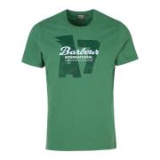 Barbour Grafiskt Tryck Racing Green T-shirt Green, Herr