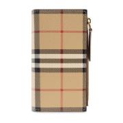 Burberry Rutig plånbok Beige, Dam