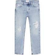 Calvin Klein Blå Distressed Jeans för Män Blue, Herr