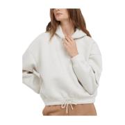 Calvin Klein Broderad Hoodie - Bekväm och stilren Beige, Dam