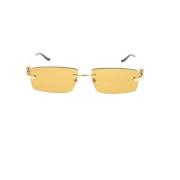 Cartier Stiliga Cartier Solglasögon Yellow, Unisex