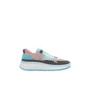 Chloé Nama Bunteama Sneaker - Material Blue, Dam