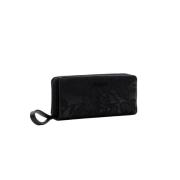 Desigual Rektangulär plånbok med blommigt broderi Black, Dam