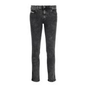Diesel Babhila Slim-Fit Jeans Gray, Dam
