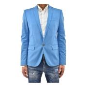 Dsquared2 Elegant Herr Blå Bomullsblazer Blue, Herr