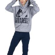 Dsquared2 Mysig och stilren Canada Flower Hoodie Gray, Herr