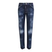 Dsquared2 Faded Dark-Washed Slim-Fit Jeans Blue, Herr