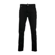 Dsquared2 Slim-Fit Svarta Jeans för Moderna Män Black, Herr