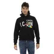 Dsquared2 Icon Hoodie, Håll Stilen och Komforten Black, Herr