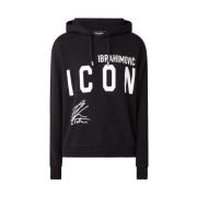 Dsquared2 Hooded Sweatshirt med Ibrahimovic-tryck Black, Herr