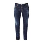 Dsquared2 Skater Blå Jeans - Slim Fit, Ripped Tvättade Detaljer Blue, ...