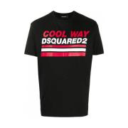 Dsquared2 Sart T-shirt med ery ery Dan Fit Black, Herr