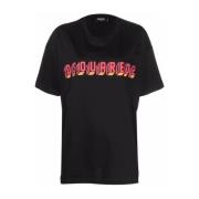 Dsquared2 Oversize Mirror Logo T-Shirt Black, Dam
