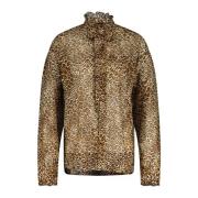 Dsquared2 Blus med djurtryck Brown, Dam