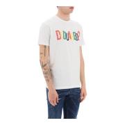 Dsquared2 Logo Print Cool Fit T-Shirt White, Herr