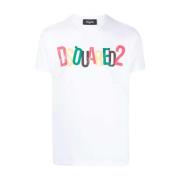 Dsquared2 Multifärgad Logo Print T-shirt White, Herr