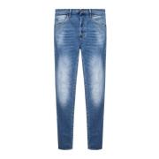 Dsquared2 Blå Distressed Jeans med Rå Kant Blue, Herr