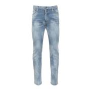 Dsquared2 Slim-fit Jeans med Tvättad och Åldrad Look Blue, Herr