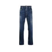 Dsquared2 Slim-Fit Bomull Jeans Uppgradering Blue, Herr