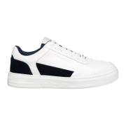 Emporio Armani Multifärgade Lädersneakers för Män White, Herr