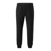 Emporio Armani Svarta Joggingbyxor i Dubbel Jersey med Elastiska Sidob...