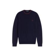 Fred Perry Rundhalsad stickad tröja Blue, Herr