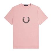 Fred Perry Laurel Wreath Pink Chalk Tee Pink, Herr