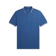 Fred Perry Slim Fit Twin Tipped Polo Blue, Herr