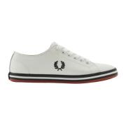 Fred Perry Klassiska lädersneakers med lagerkransbroderi White, Herr