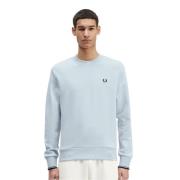 Fred Perry Celeste Crewneck Sweatshirt Blue, Herr