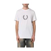 Fred Perry Vit Logo T-Shirt White, Herr