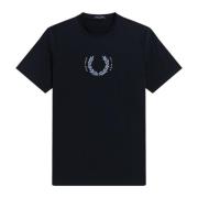 Fred Perry Lagerkrans Grafisk T-shirt Blue, Herr