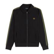 Fred Perry Randig tricot sweatshirt Black, Herr