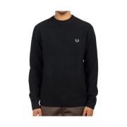 Fred Perry Räfflad Ulltröja Black, Herr