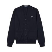 Fred Perry Modern Merinoull Cardigan Black, Herr