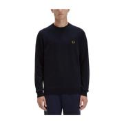 Fred Perry Klassisk Stickad Ulltröja Blue, Herr