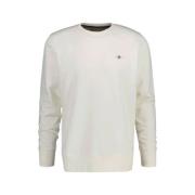 Gant Klassisk Crew Neck Sweatshirt Beige, Herr