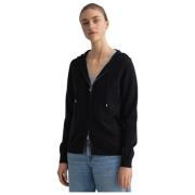 Gant Extra Tun Hoodie Black, Dam