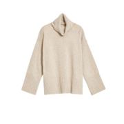 Gant Oversized Turtlenecktröja i Ull och Kashmirblandning Beige, Dam