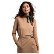 Gant Merinoull Turtleneck Tröja Beige, Dam