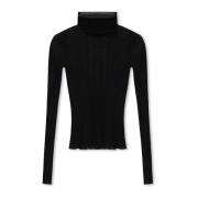 Givenchy Räfflad polotröja Black, Dam