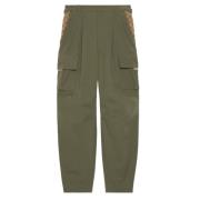 Gucci GG canvas-panel cargo byxor Green, Herr