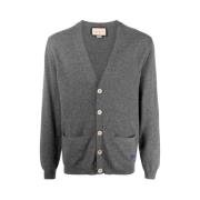 Gucci Kashmir cardigan med Horsebit-detalj Gray, Herr